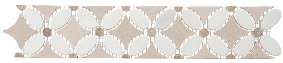 Thassos white(oval)+Emp. Light(dots)+Cre