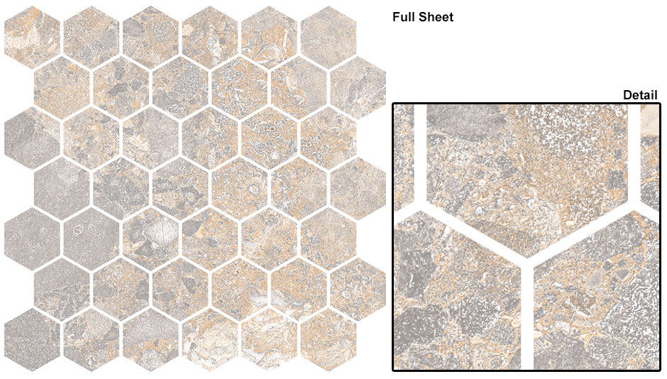 Coda Stellata Matte Hex Mosaic