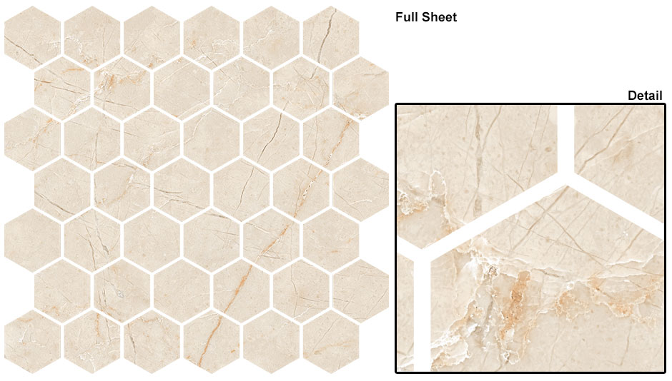Andante Stellata Matte Hex Mosaic